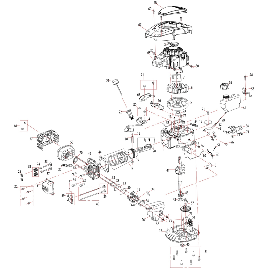 Cамоходная газонокосилка бензиновая ГБС-460