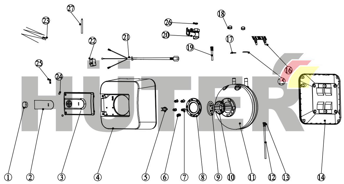 Запчасти для водонагревателя накопительного ВН-10В Ресанта 74/5/5