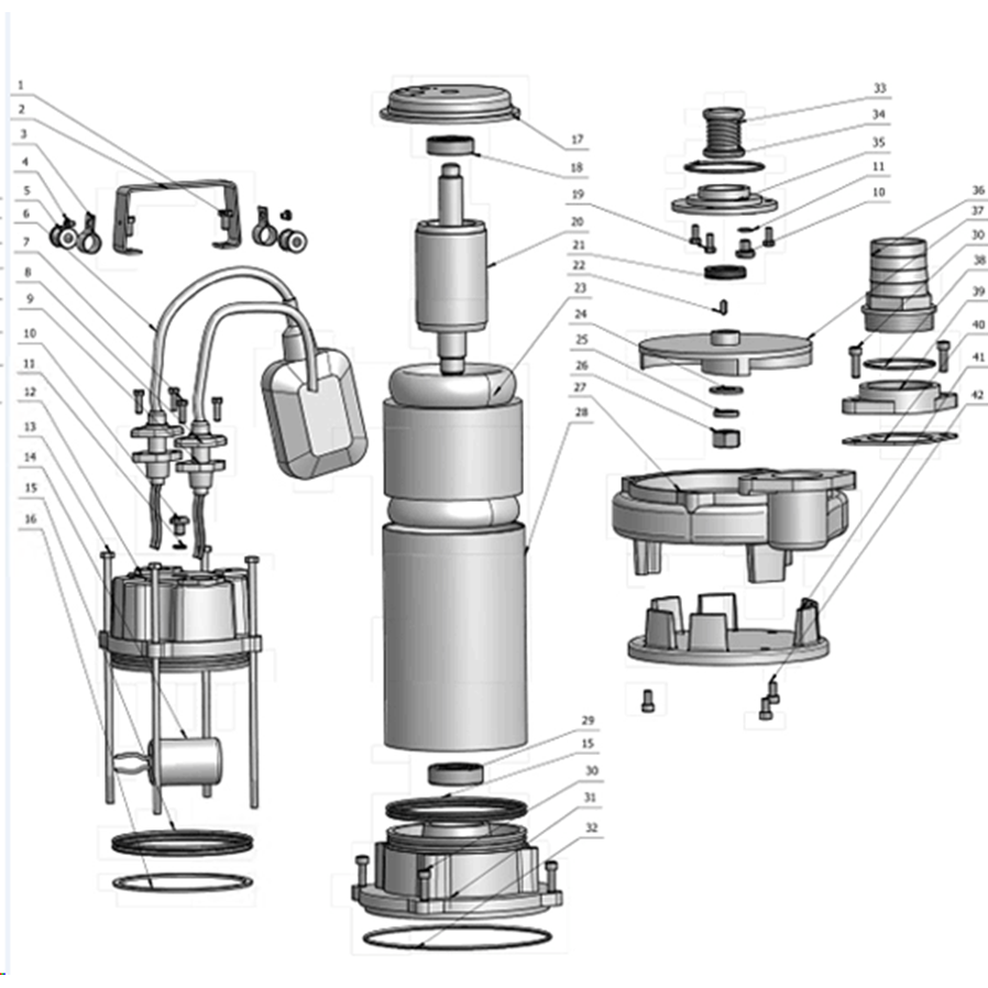Насос дренажный с большим напором НПГ-Т5-1500
