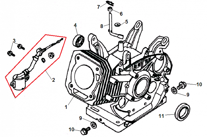 4 ДЕТАЛИ ДВИГАТЕЛЯ - БЛОК - СВЕЧА - ГОЛОВКА - КЛАПАНА - ПРОКЛАДКИ ГЕНЕРАТОР CHAMPION LPG6500E