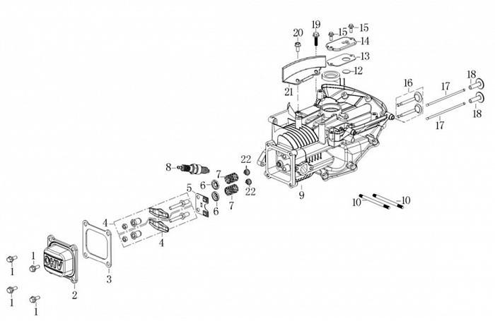 4 БЛОК - КЛАПАНА -ПОРШЕНЬ -ЦИЛИНДР -КОЛЕНВАЛ КУЛЬТИВАТОР CHAMPION ВC4401
