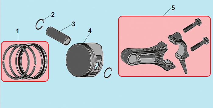 4 ПОРШЕНЬ -ЦИЛИНДР -КОЛЕНВАЛ- КОЛЬЦА ИЗМЕЛЬЧИТЕЛЬ-ШРЕДЕР БЕНЗИНОВЫЙ CHAMPION SC2818