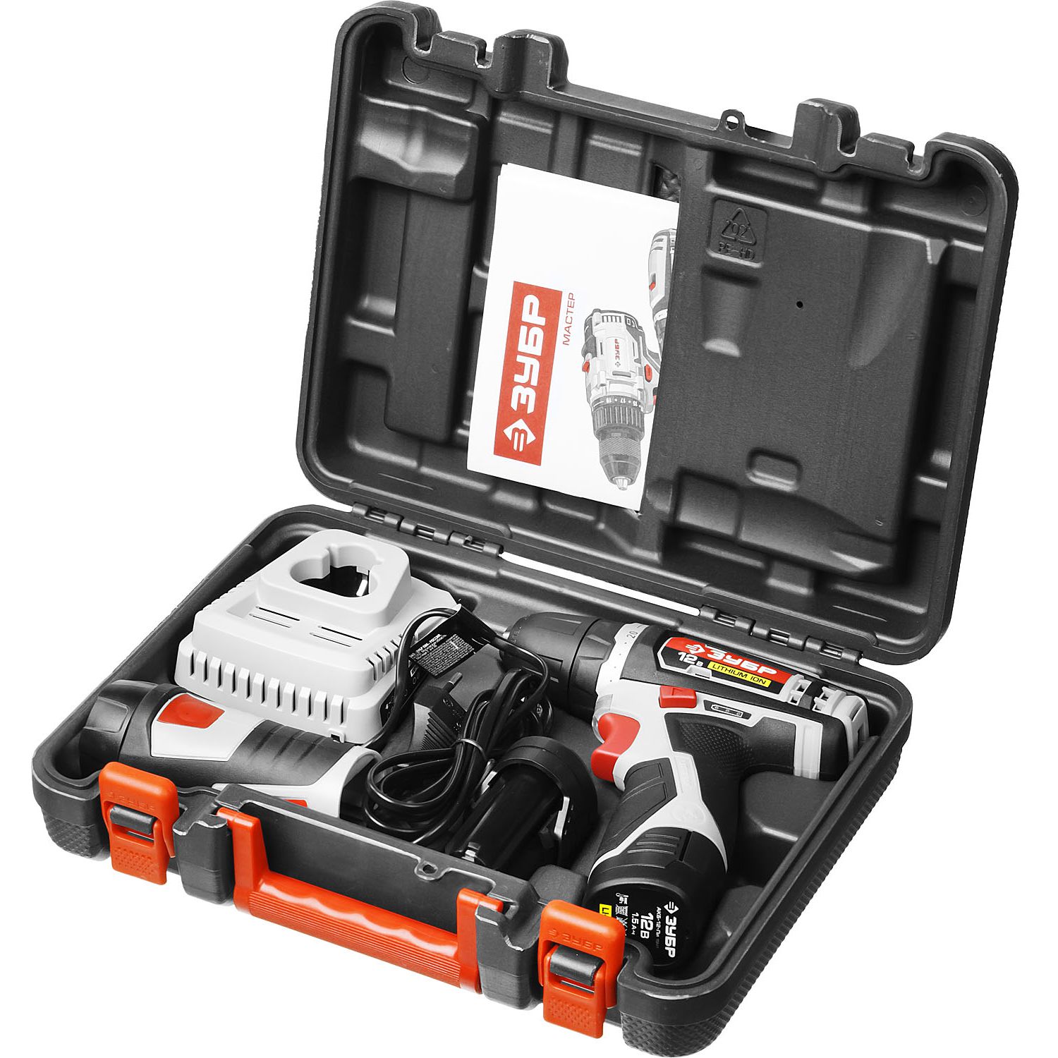 Дрель - шуруповерт, 2 АКБ + фонарь ДА-12-2-Ли ФКНМ1