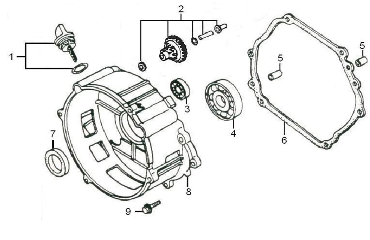 ЗАПЧАСТИ ДЛЯ ГЕНЕРАТОРА БЕНЗИНОВОГО ELITECH БЭС 8000ЕТАМ (КРЫШКА КАРТЕРА)