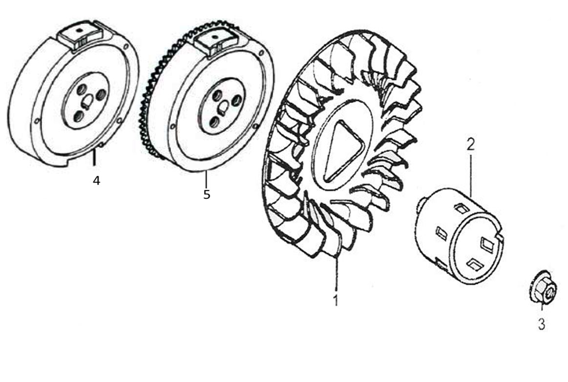 ЗАПЧАСТИ ДЛЯ ГЕНЕРАТОРА БЕНЗИНОВОГО ELITECH СГБ 8000Р (МАХОВИК)