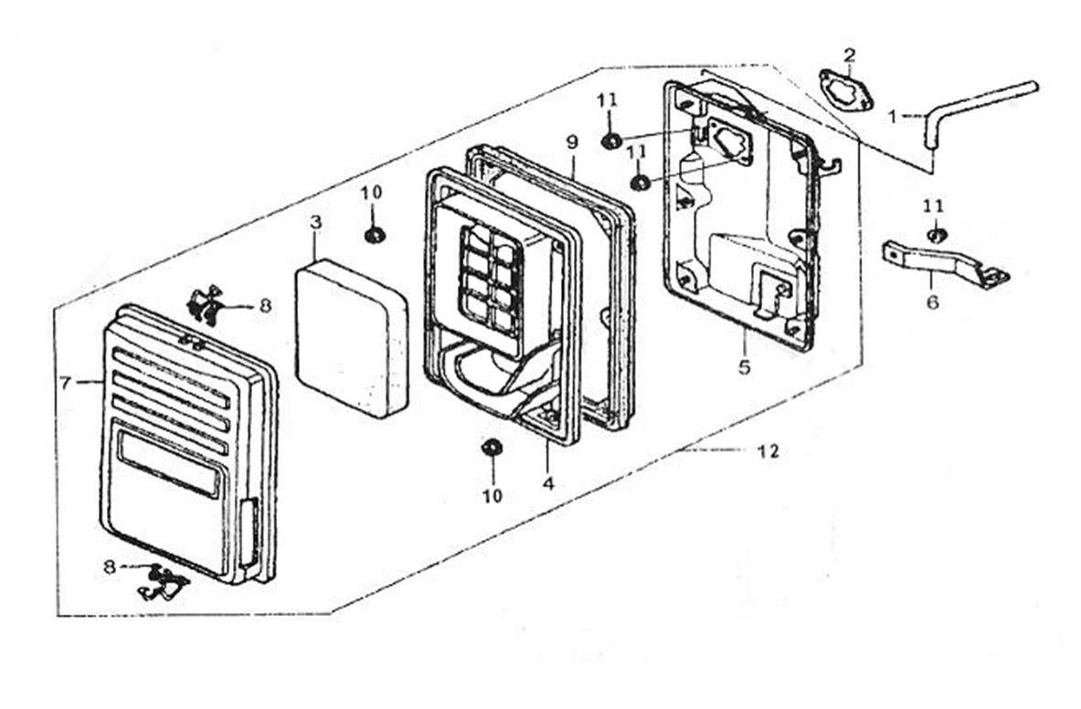 ЗАПЧАСТИ ДЛЯ ГЕНЕРАТОРА БЕНЗИНОВОГО ELITECH СГБ 9500Е (ФИЛЬТР ВОЗДУШНЫЙ)