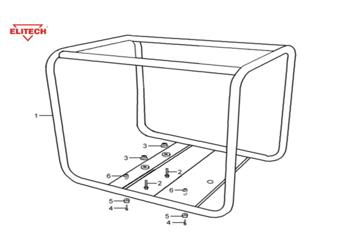 ЗАПЧАСТИ ДЛЯ МОТОПОМПЫ БЕНЗИНОВОЙ ELITECH МБ 1600 Д 10 (РАМА)