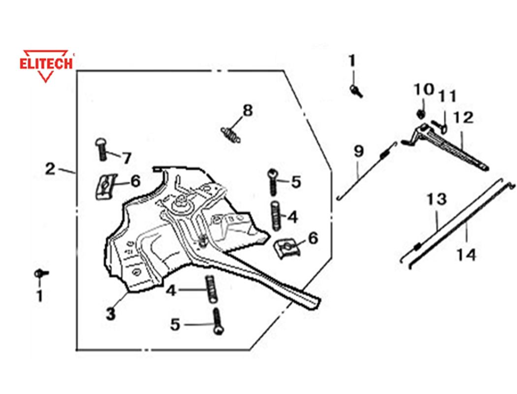 ЗАПЧАСТИ ДЛЯ МОТОПОМПЫ БЕНЗИНОВОЙ ELITECH МБ 1600 Д 100 (РЕГУЛЯТОР ОБОРОТОВ)