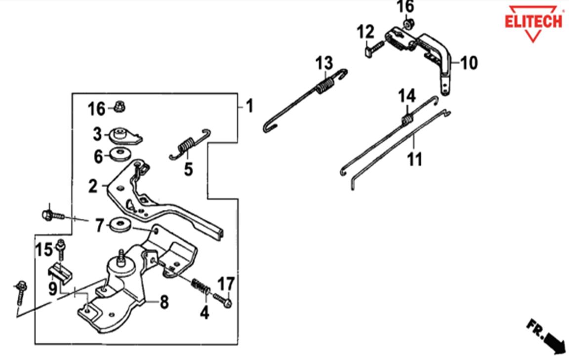 ЗАПЧАСТИ ДЛЯ МОТОПОМПЫ БЕНЗИНОВОЙ ELITECH МБ 810 Д 80 (РЕГУЛЯТОР ОБОРОТОВ)