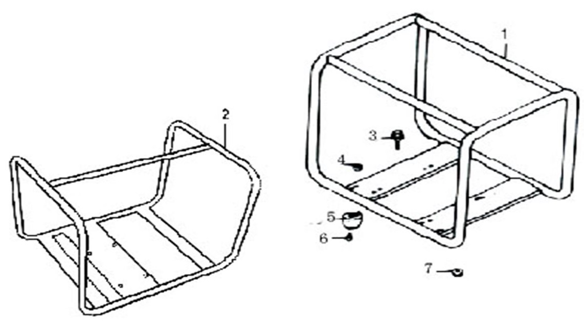 ЗАПЧАСТИ ДЛЯ МОТОПОМПЫ БЕНЗИНОВОЙ ELITECH МБ 600 Д 50 (РАМА)