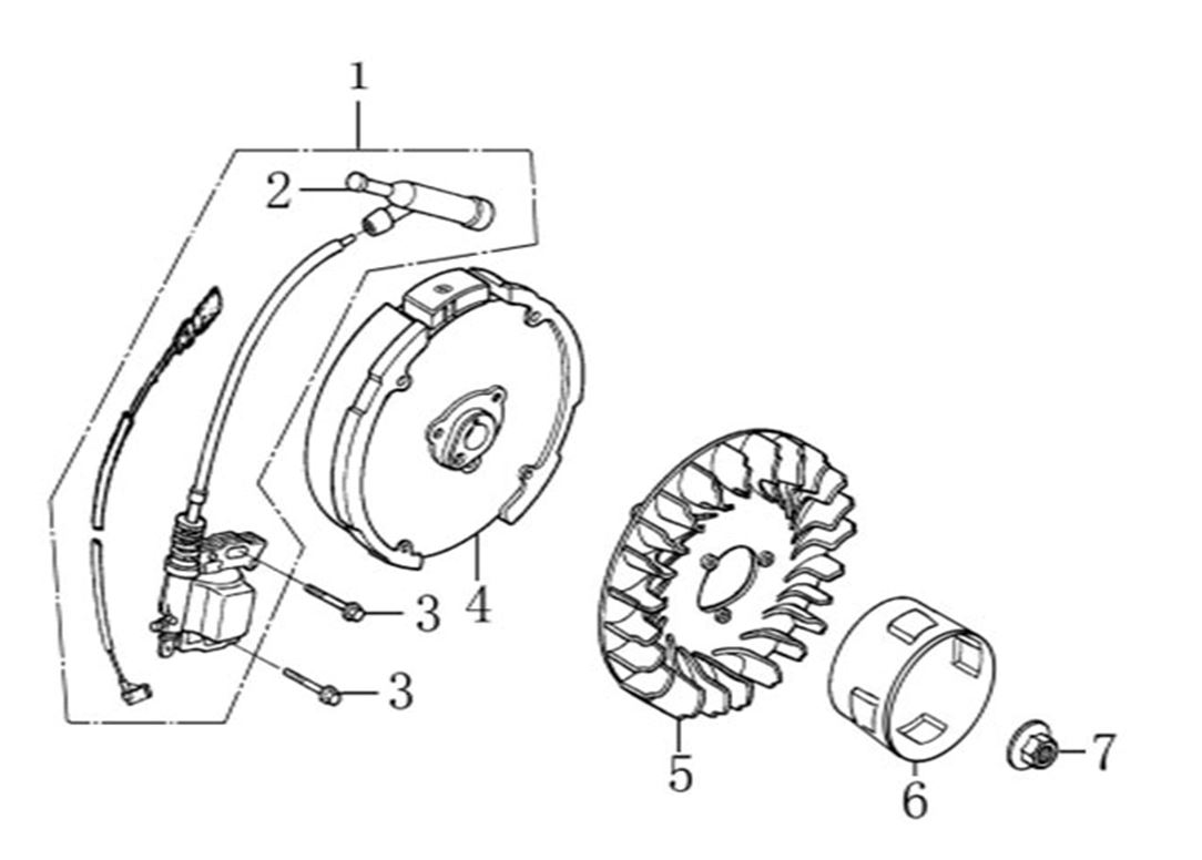 ЗАПЧАСТИ ДЛЯ МОТОПОМПЫ БЕНЗИНОВОЙ ELITECH МБ 600 Д 50 А (МАХОВИК)