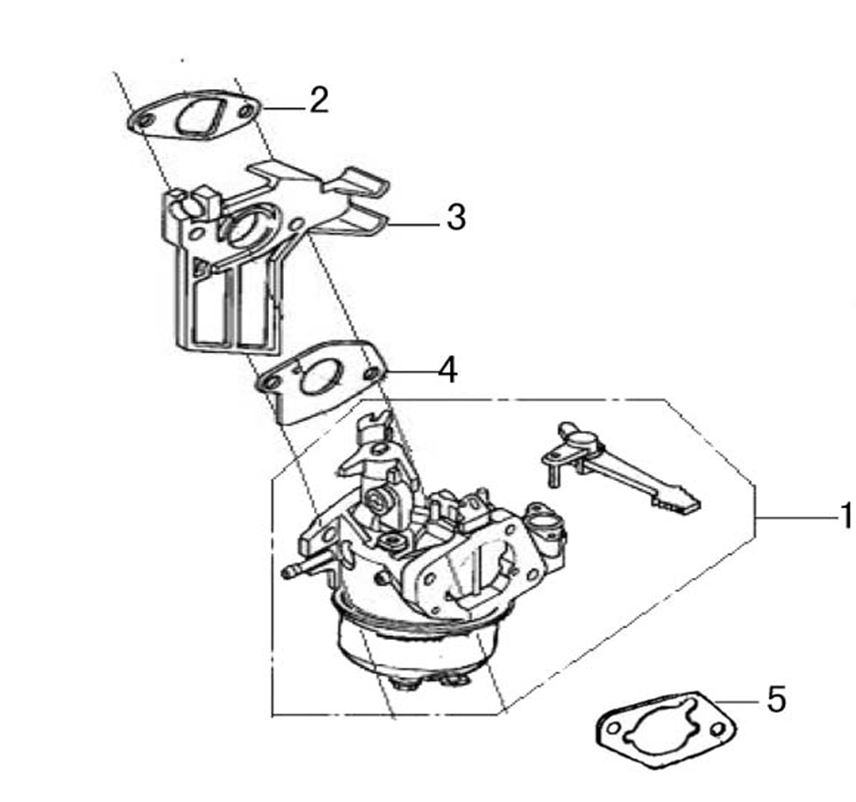ЗАПЧАСТИ ДЛЯ МОТОПОМПЫ БЕНЗИНОВОЙ ELITECH МБ 800 Д 80 Г (КАРБЮРАТОР)