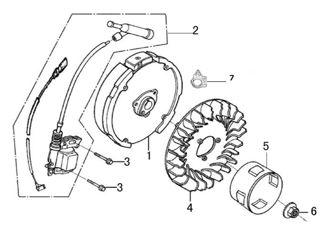 ЗАПЧАСТИ ДЛЯ МОТОПОМПЫ БЕНЗИНОВОЙ ELITECH МБ 800 Д 80 Г (МАХОВИК)