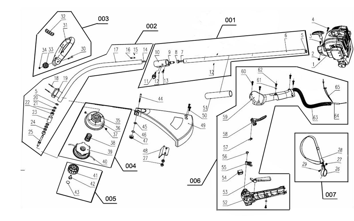 ЗАПЧАСТИ ДЛЯ ТРИММЕРА БЕНЗИНОВОГО ELITECH Т 700РК (ДО 2015 ГОДА) (ОБЩАЯ)