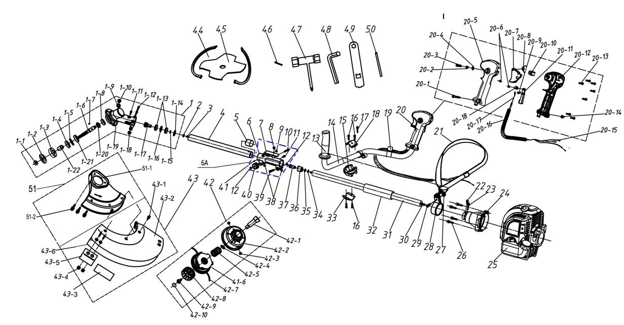 ЗАПЧАСТИ ДЛЯ ТРИММЕРА БЕНЗИНОВОГО ELITECH Т 25ВЕ (ДО 2015 ГОДА) (ОБЩАЯ)