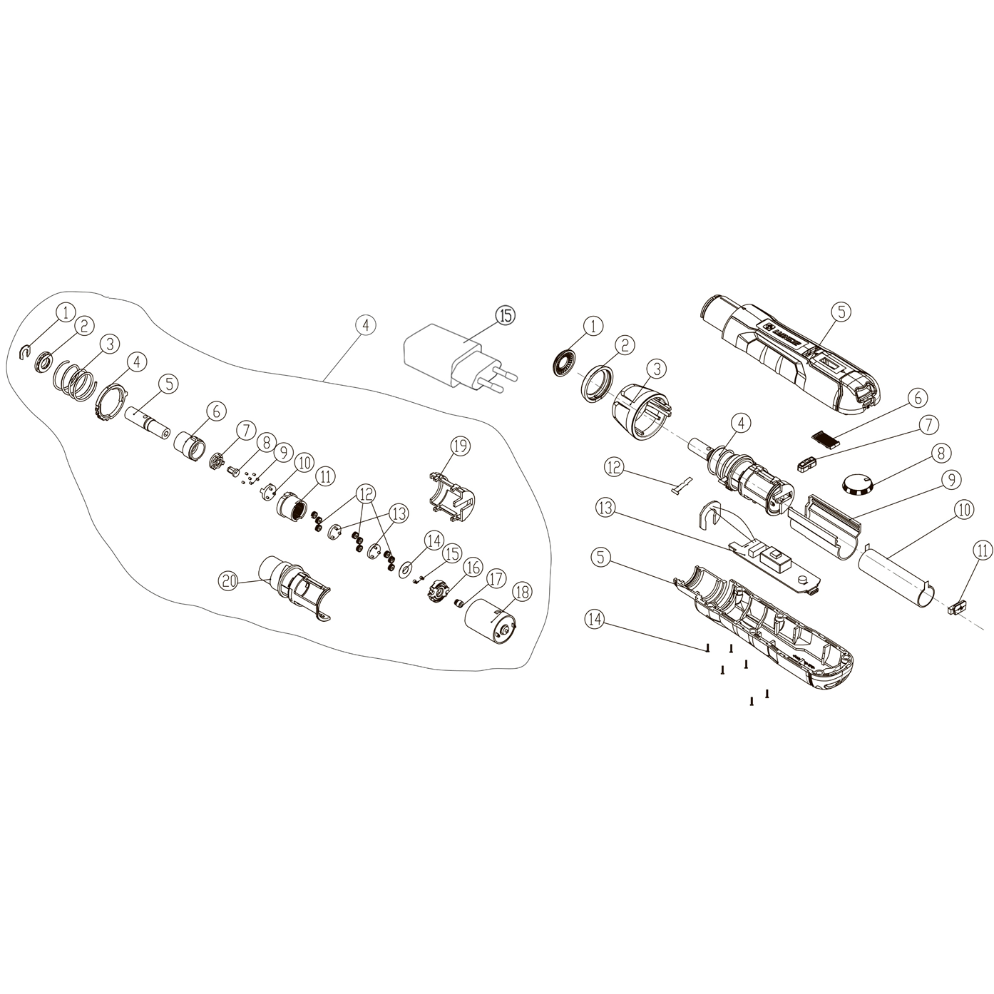 Отвертка аккумуляторная, с набором бит, в кейсе ЗО-4 КН33
