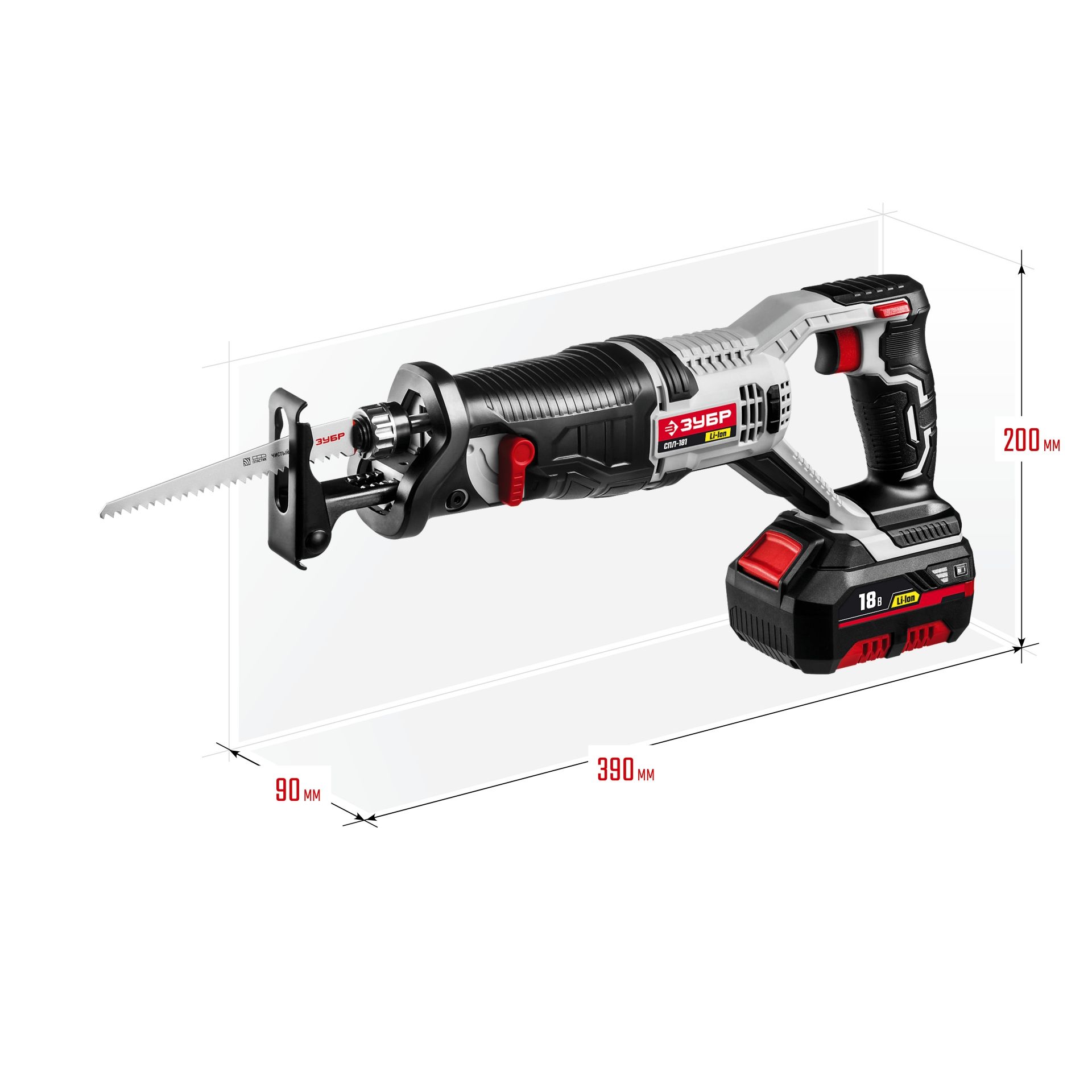 Пила сабельная аккумуляторная СПЛ-181