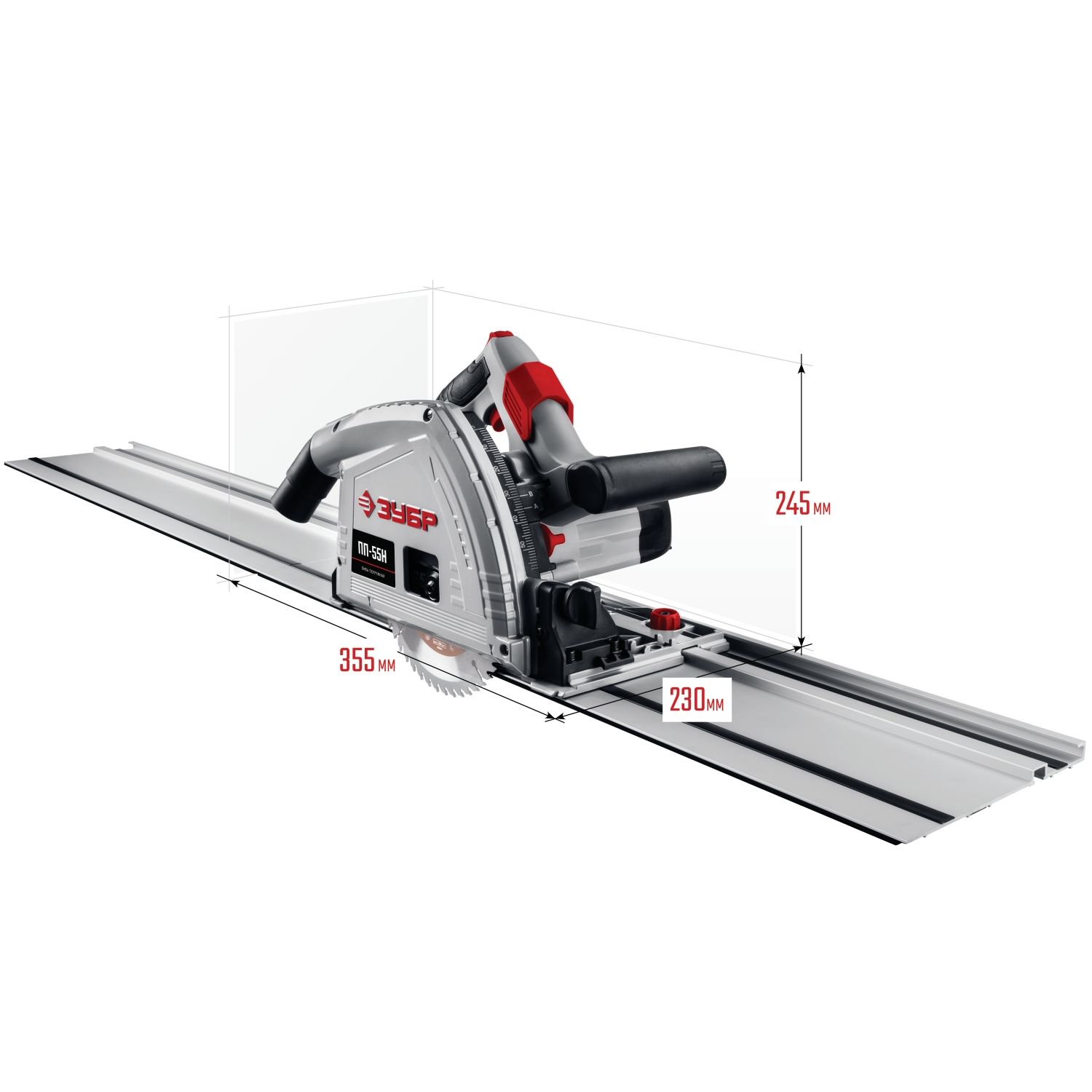 Пила циркулярная погружная + направляющая ПП-55Н