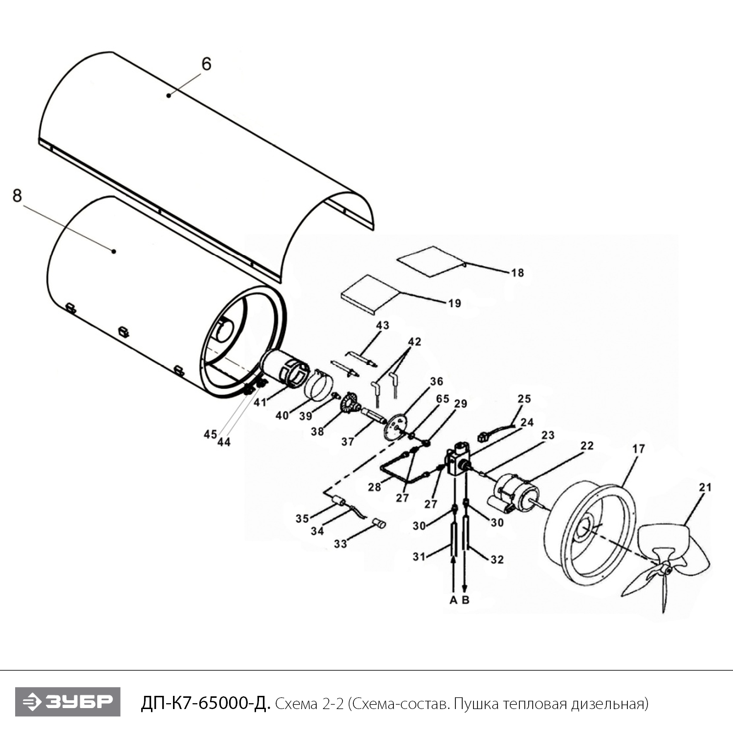 Пушка дизельная прямого нагрева, дисплей, К7 ДП-К7-65000-Д