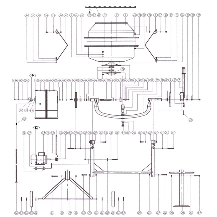 Бетономешалка электрическая ЗБСЭ-120