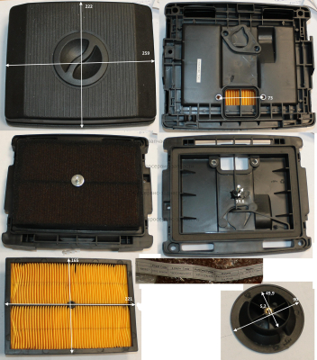 Фильтр воздушный в сборе 180020380-0001 БЭС 12000 Е, ЕТ