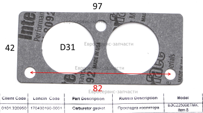Прокладка изолятора  170430190-0001  БЭС22500ЕТМК