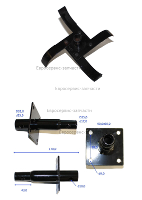 Шнек средний в сборе (правый)