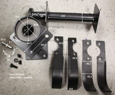 Фреза правая в сборе. F01004-3. КБ 506КМ