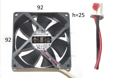 Вентилятор EFS-09T24D/DC24В, 0,30A, 83х83-25 мм (7-лопастей)