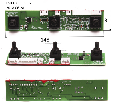 Плата потенциометров. MIG-180/200DP-017. ИС 220.250ПН
