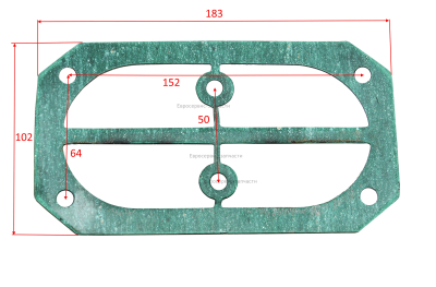 Прокладка головки цилиндра. GPV-2065C -033. КПР 50-100/450/2.2