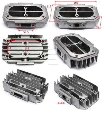 Головка цилиндра. GPV-2065C -036. КПР 50-100/450/2.2