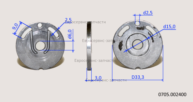 Головка  цилиндра задняя , WFD-1050-10 ,  пневмошуруповёрт