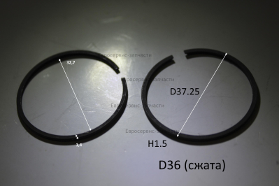 Кольца поршневые 36х1,5 ком-т 2шт. Т20В2 TBC330D.01.03.00-1: Т20В2.Т20ВН2.