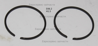 Кольца поршневые 36х1,5 ком-т 2шт. 1E36F Т+ТР-E30: T33.+Р