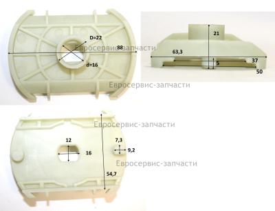 Фланец ножа. 8304-511101-0001710. ЕК 1000Н Е1601.003.00