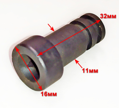 Втулка соединитель вала квадрат 5мм, квадрат 5мм (2 отверстия под штифт)
