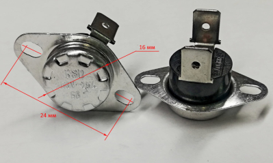 Термореле KSD 55°C 15A 250V  НЗ