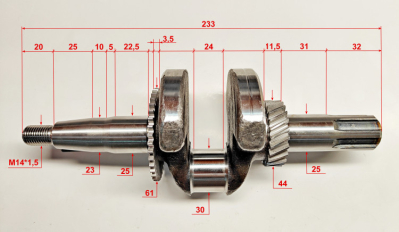 Коленвал для МК-8000(58) HUC, MK-8000М/135(58) WGC