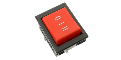 Выключатель трехпозиционный с односторонней фиксацией 250В 8А